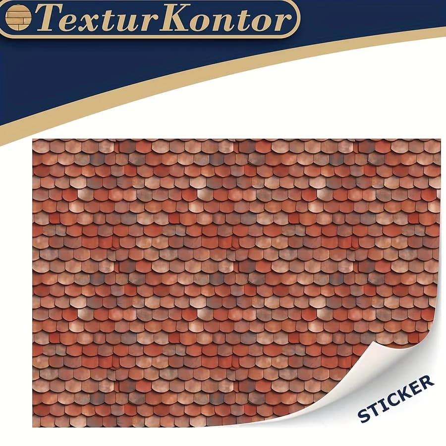 Autocollants de toit en brique réalistes en PVC, autocollant de décoration de maison modèle auto-adh