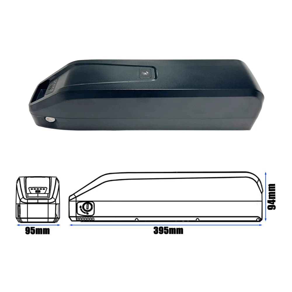 Batterie Lithium-ion Shlavabo Down Tube pour Vélo Électrique, Remplacement Akku, 48V, 14Ah, 10,4 Ah,