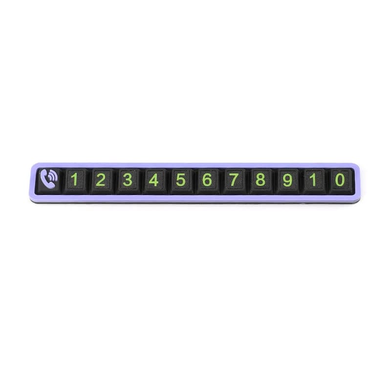 Carte de stationnement temporaire pour voiture avec numéro de téléphone lumineux, plaque signalétiqu