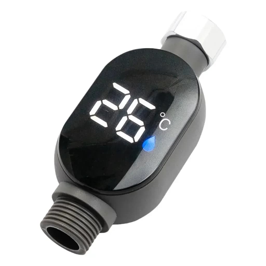 Thermomètre de douche à affichage numérique LED et activation tactile intelligente 0 ℃ ~99 ℃ Therm
