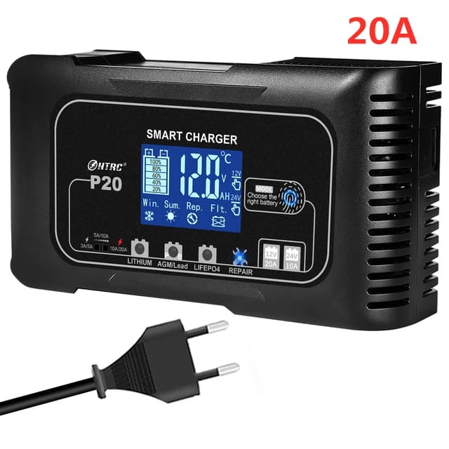 HTRC 20A/25A chargeur de batterie de voiture chargeur intelligent haute puissance pour Lithium LiFeP