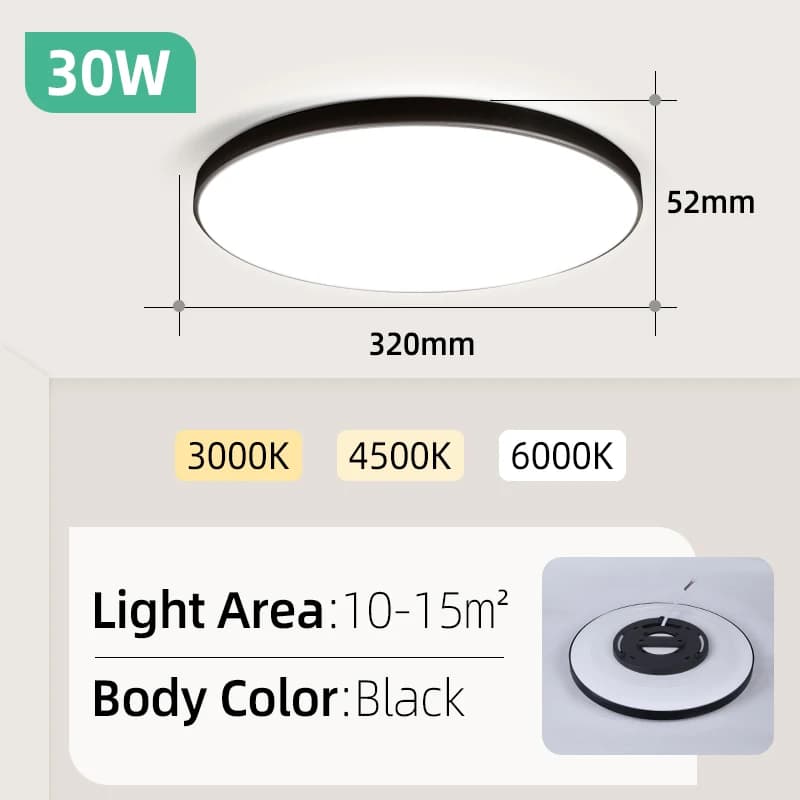Plafonnier LED Doré 3 Couleurs, Luminaire de Plafond Triple Protection pour Salle à Manger, Cuisine,