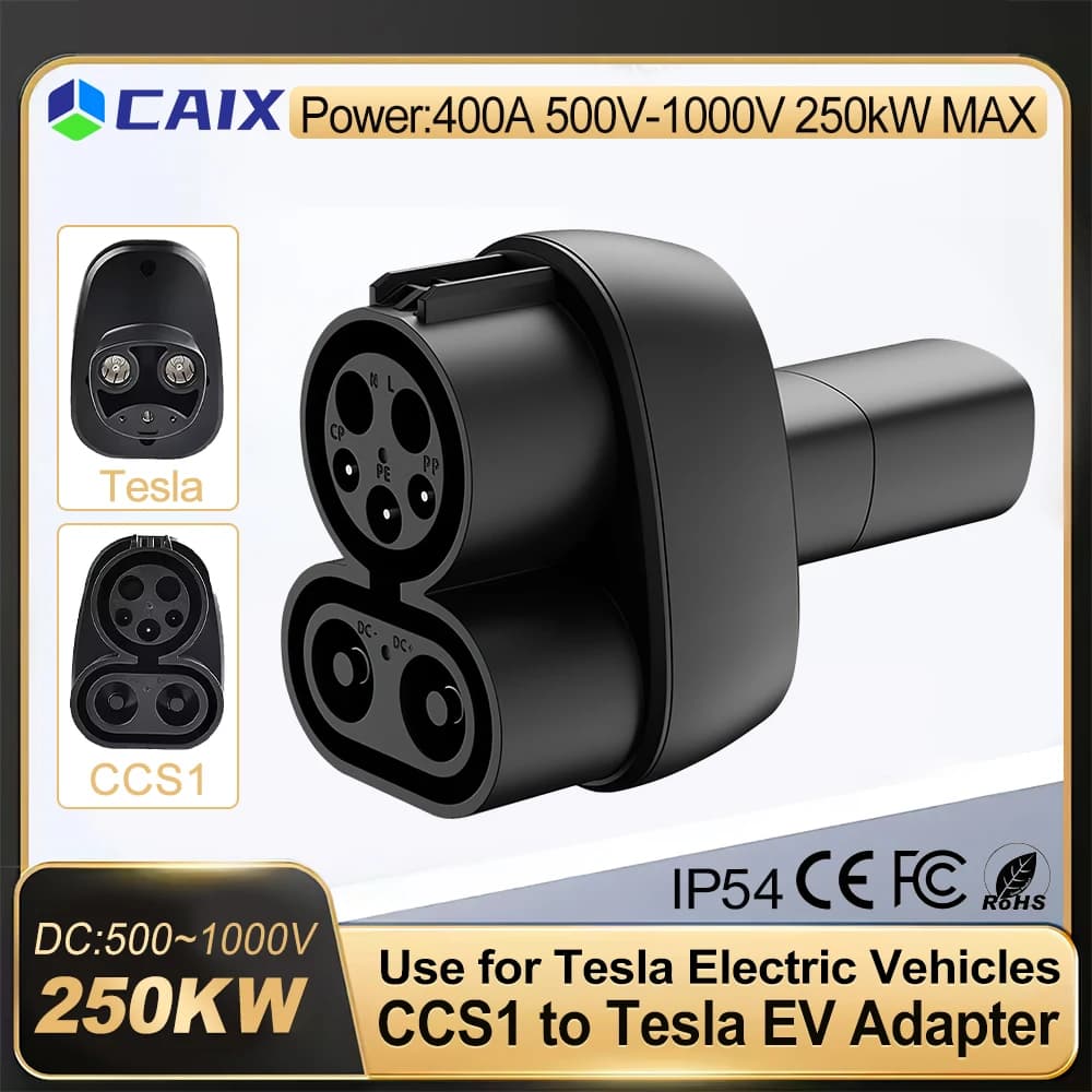 CAIXI 400A CCS1 vers Tesla EV chargeur adaptateur 500V DC 250kw Compatible avec le modèle 3 Y S X Ch