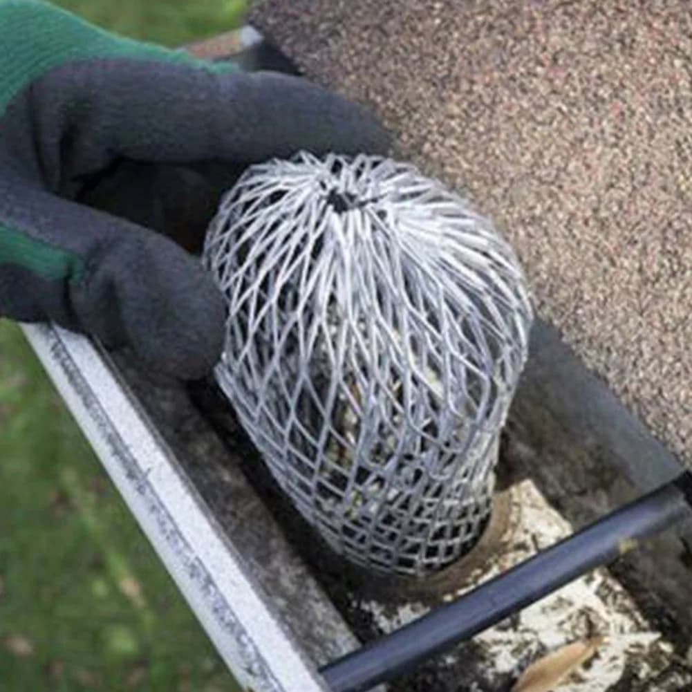 Couvercle de gouttière en maille métallique, piège à boue pour débris de feuilles de gouttière, couv