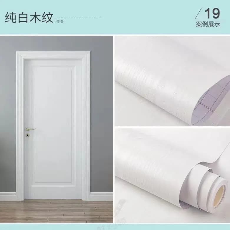 Autocollant imperméable en PVC épais, Grain de bois, pour armoires, portes de bureau, meubles, Film