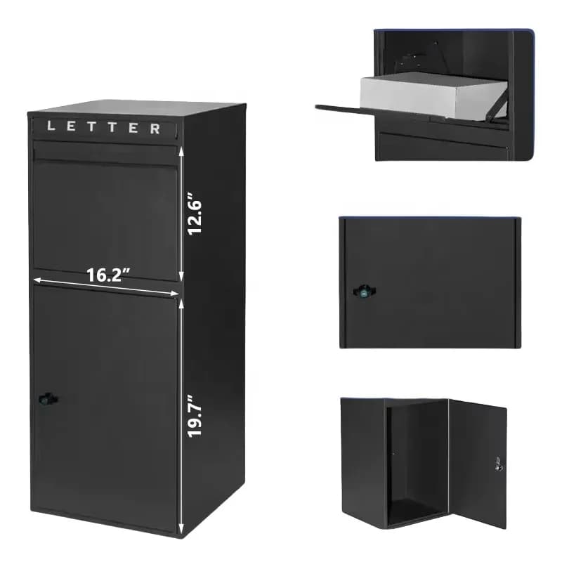Boîte aux lettres murale extérieure pour colis, boîte de livraison de colis et de lettres avec serru