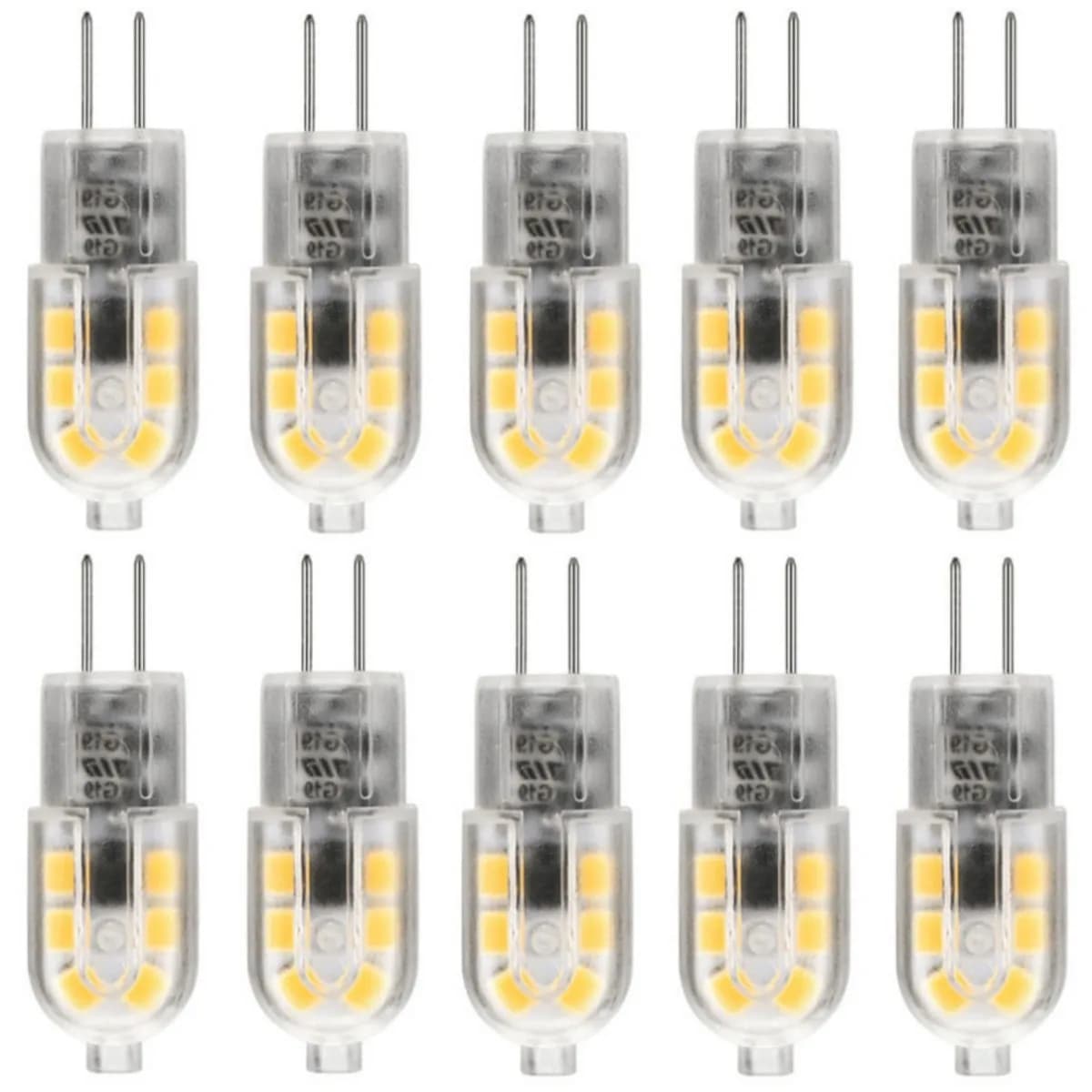 Lot de 10 ampoules LED G4 12V, lampe LED 12LED, remplace les ampoules halogènes T3 JC 30W, blanc cha