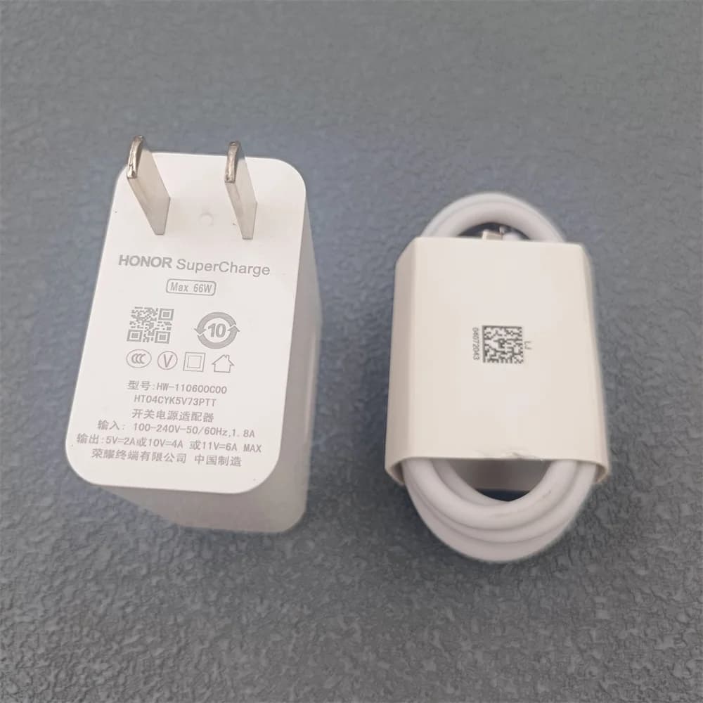 Honor 66W chargeur SuperCharge adaptateur secteur 6A USB Type C câble pour Honor Magic 7 6 5 4 Pro V