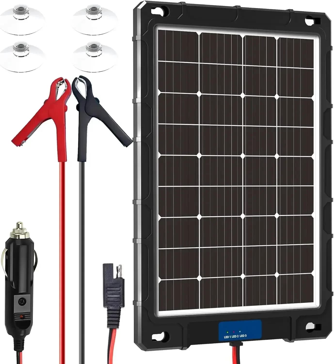 Kit de panneaux solaires 7,5 W/20 W 12 V avec contrôleur amélioré pour applications automobiles, cam