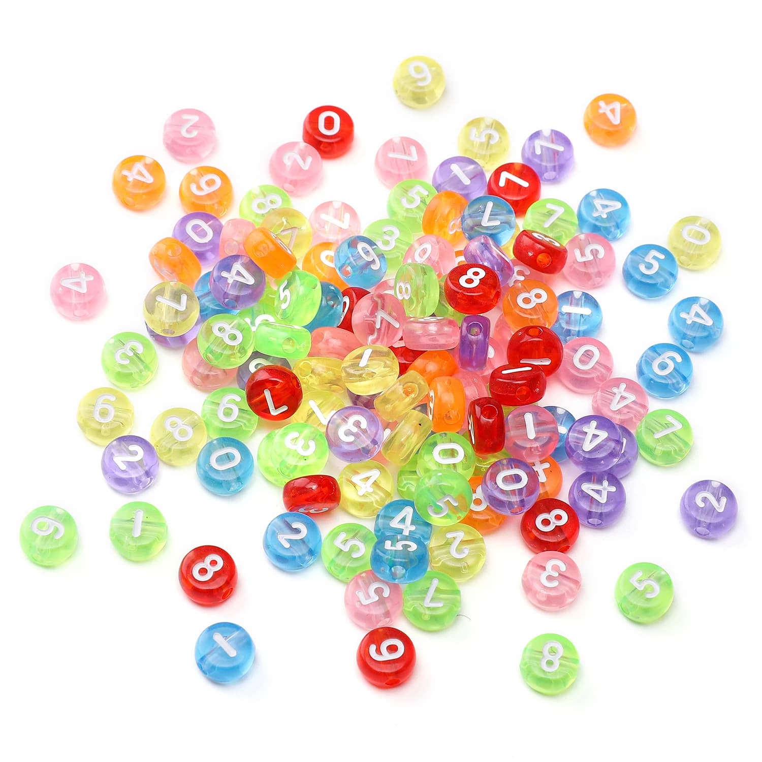 4x7mm 100 pièces/sac perles acryliques A-Z 26 lettres anglaises perles en vrac coloré à la main fais