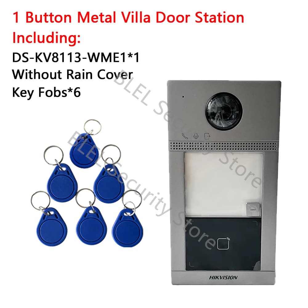 HIKVISION Station de porte d'interphone vidéo IP DS-KV8113-WME1(C) Surfarce Support encastré PoE DS-