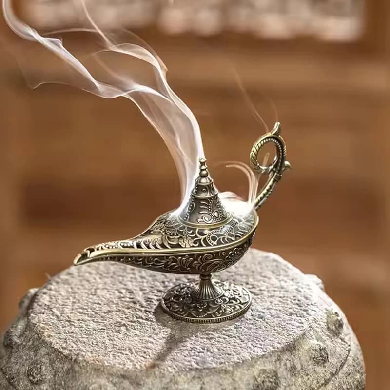 Aladdin Magic Genie Lamps, Hollow Legend, Classic Rare, Brûleurs d'encens, Retro Wishing 173 Lamp, H