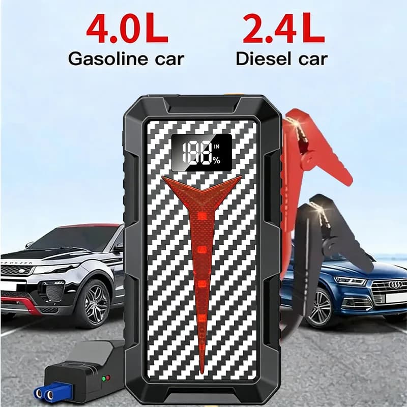 Démarreur d'urgence professionnel pour voiture, démarrage sans batterie, multi-protection et étanche