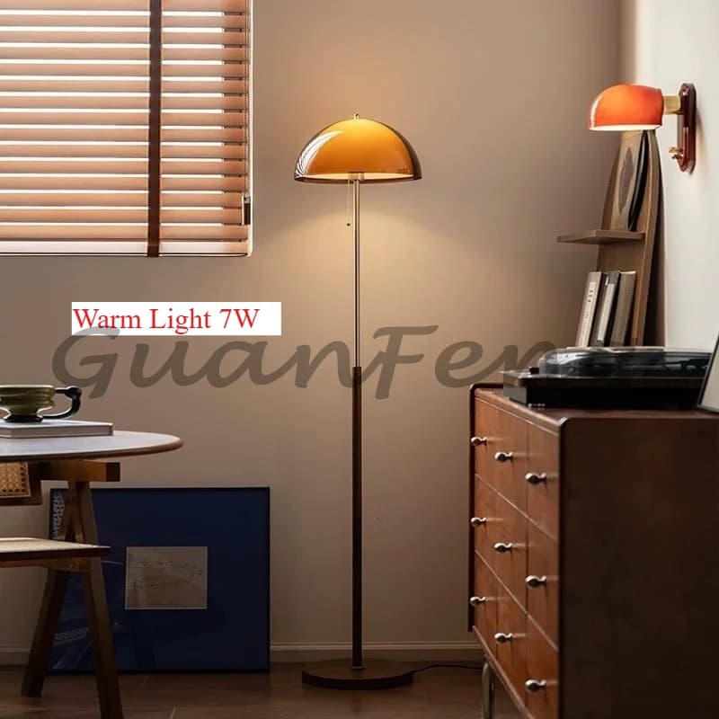 Lampe sur pied de style vintage, rétro français, pour salon, côté canapé, lumière d'ambiance, lampe