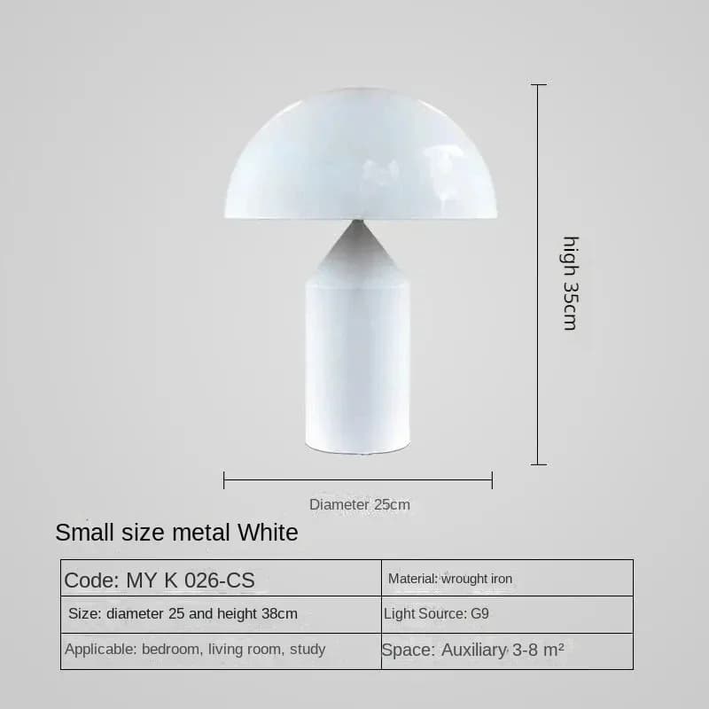 Lampadaire LED champignon de luxe italien en métal, protection des yeux nordique, lampe de table de
