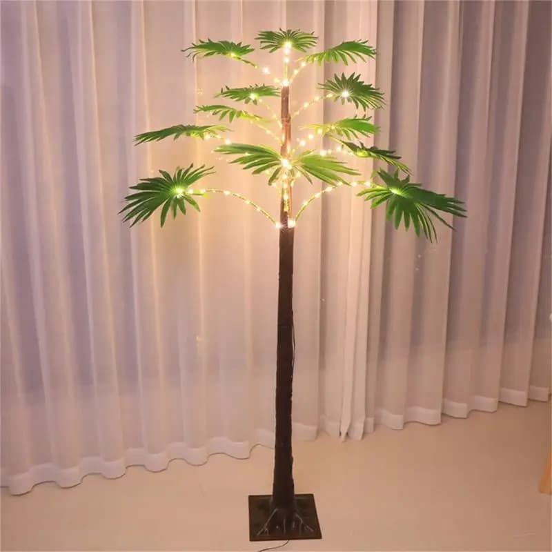 Lampe LED fête en forme d'arbre palmiers, pour décorations à thème intérieur extérieur, lampe Table