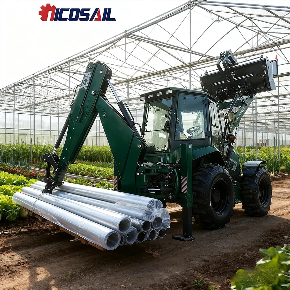 Pelle rétro-pelle chargeur tracteur diesel 4x4 mini chargeuse-pelleteuse avant 2,5 tonnes avec pelle