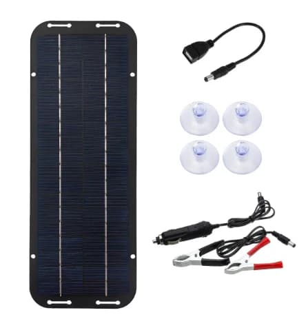Panneau solaire monocristallin portable 12V avec chargeur d'entretien pour batterie solaire, kit pou