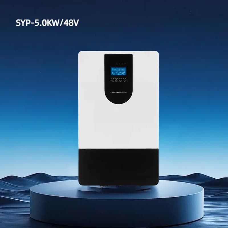 Onduleur solaire hybride triphasé 5kW 48V CC 80A MPPT 60Hz à onde sinusoïdale pure avec écran LCD, c