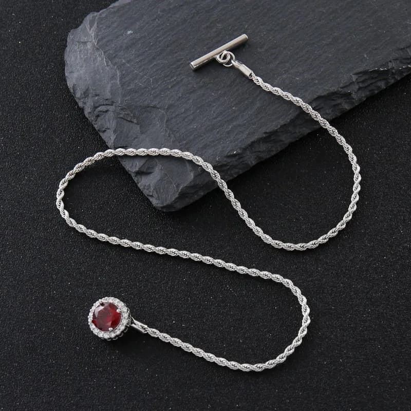 Accessoire de costume exquis pour hommes, broche à épingle à revers, chaîne à pampilles en cristal,