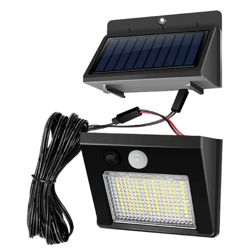 48 LED lumière solaire fendue PIR capteur de mouvement applique murale lampe solaire extérieure IP65