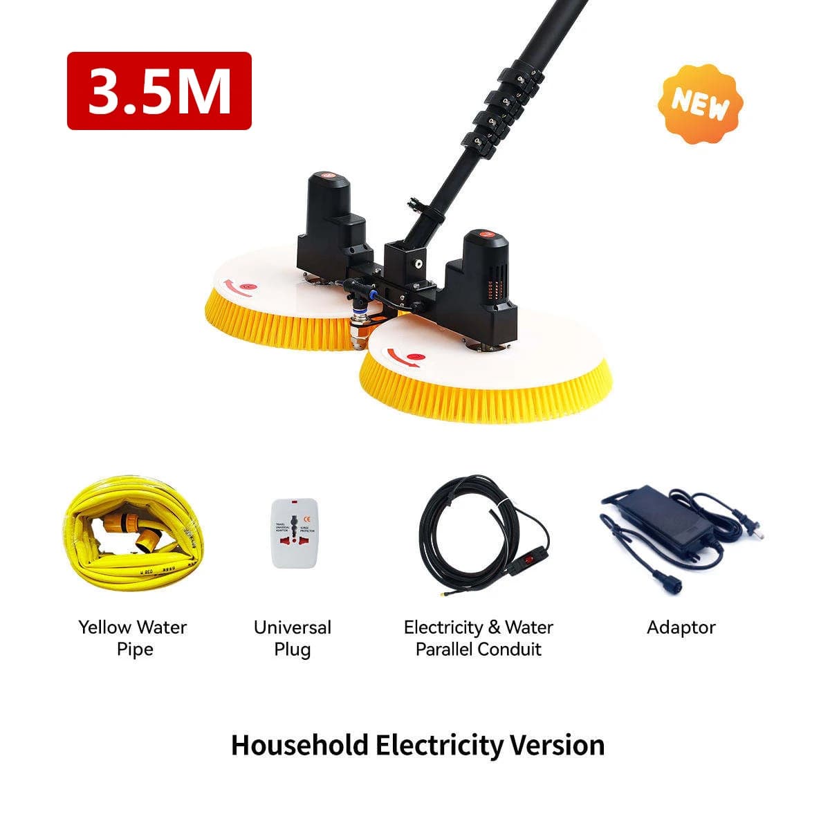 Nettoyeur de panneaux solaires électrique sans balais à double tête rotative, système de nettoyage p