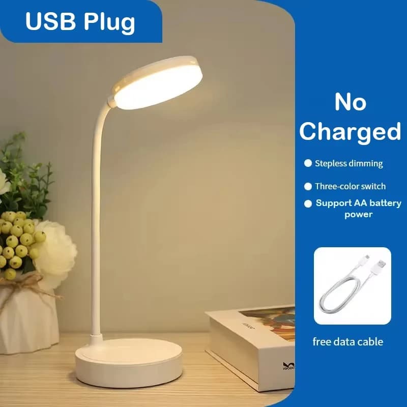 Lampe de bureau LED Portable, Protection des yeux, 3 Modes de gradation, pour chambre à coucher, che