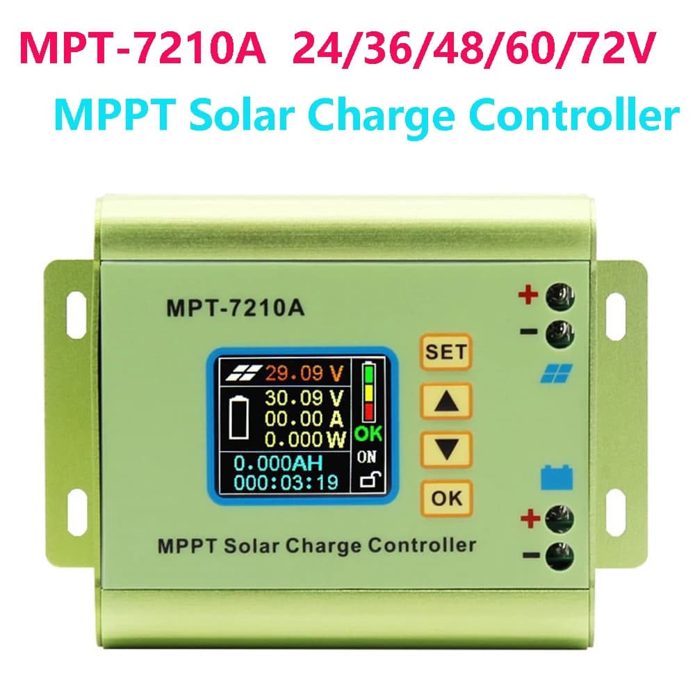 MPT-7210A MPPT contrôleur de Charge solaire 24/36/48/60/72V régulateur solaire chargeur de batterie