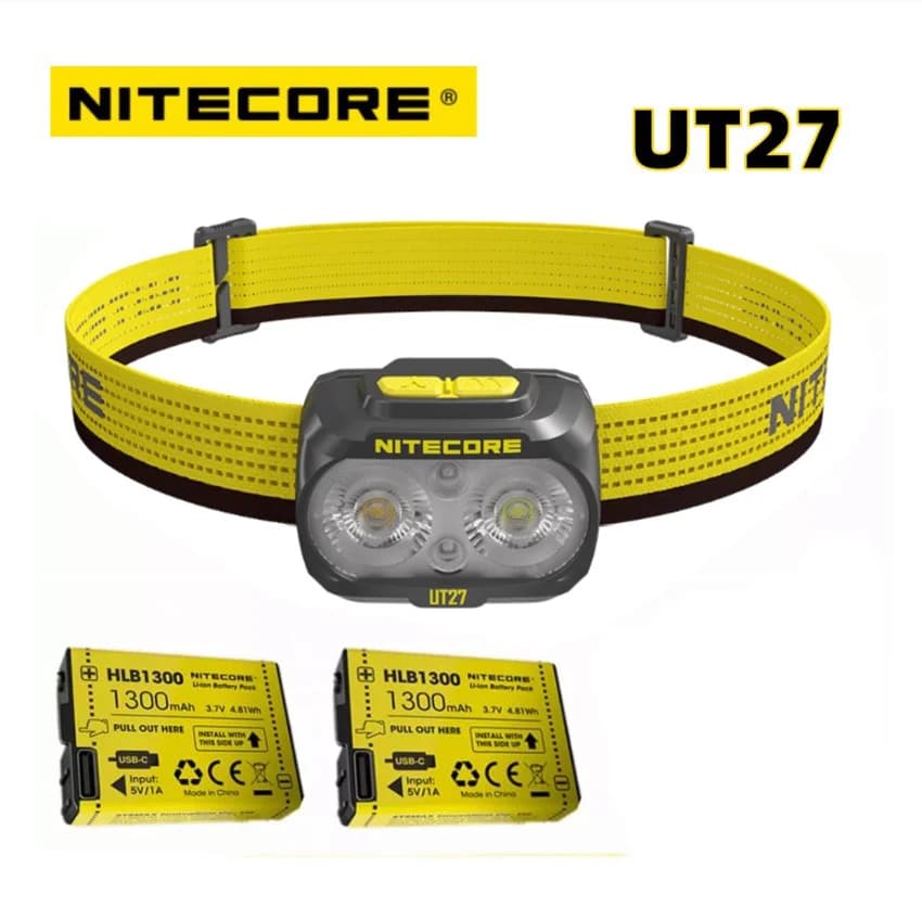 Lampe frontale rechargeable Nitecore UT27 800 lumens (avec 2 batteries)