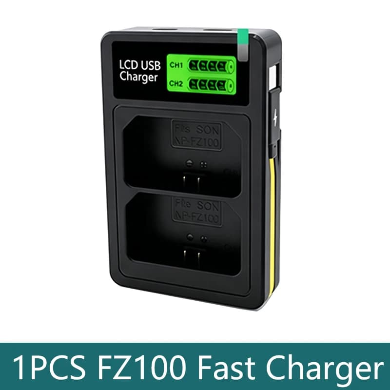 Batterie d'appareil photo NP-FZ100 NP FZ100 NPFZ100, chargeur double LCD pour Sony Alpha 9 A9 9R A9R