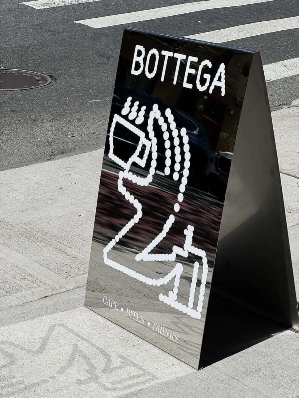 Panneau de trottoir personnalisé à cadre en A – Planche à sandwich miroir en acier inoxydable, affic