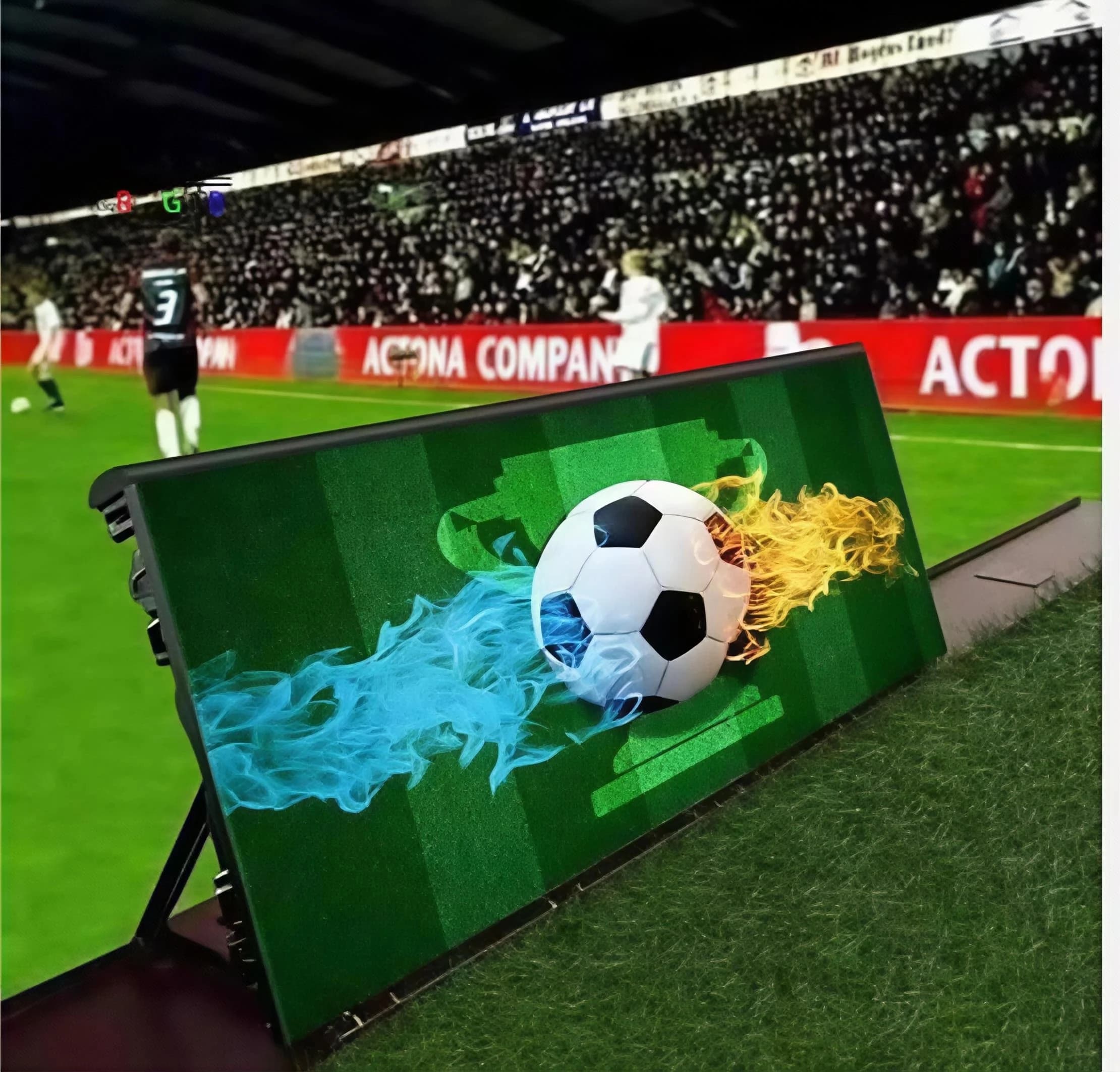 Écran d'affichage LED de stade extérieur, mur vidéo LED publicitaire de stade P4 960*960mm panneau e