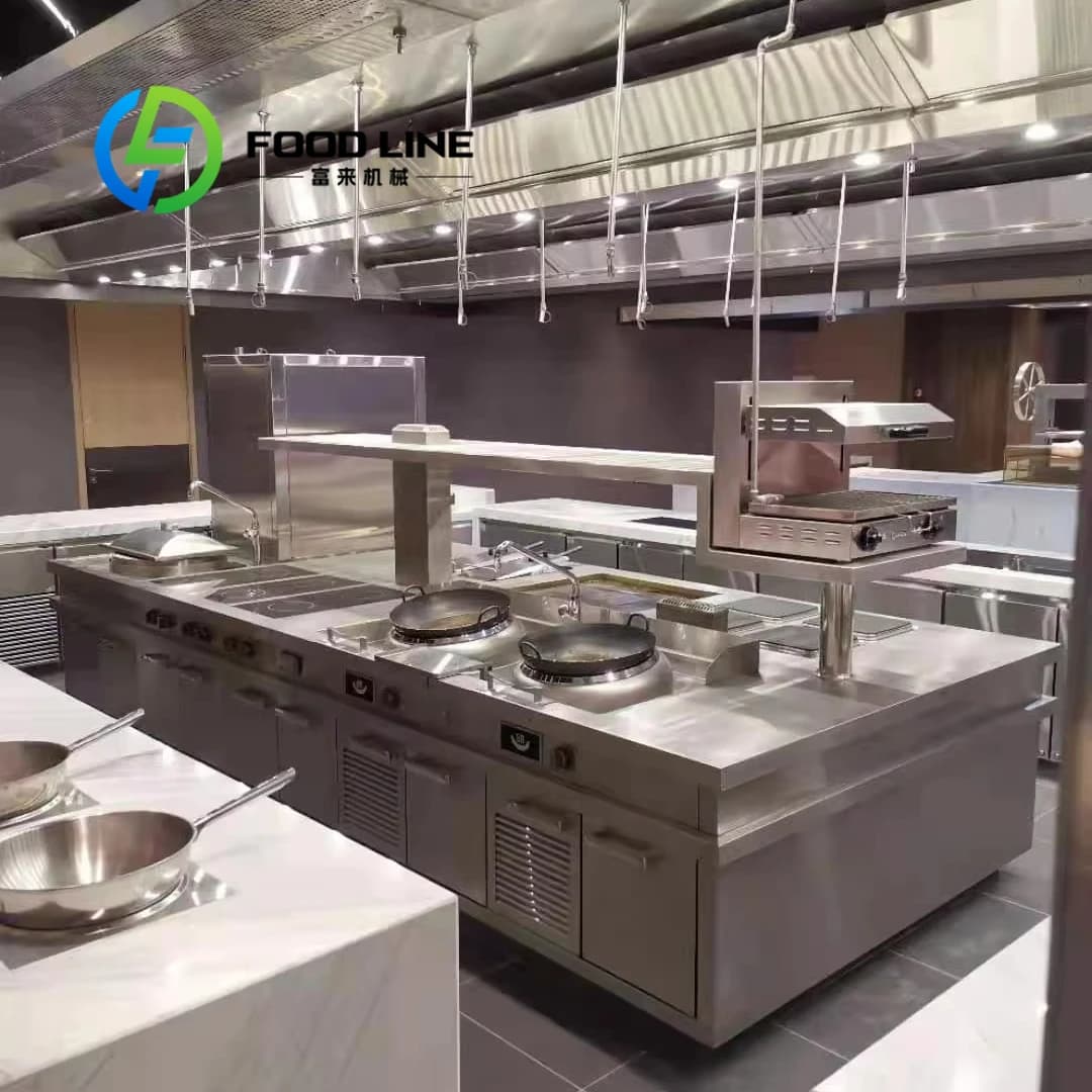 Système de cuisson professionnel intégré personnalisé, table de cuisson de luxe tout-en-un, équipeme
