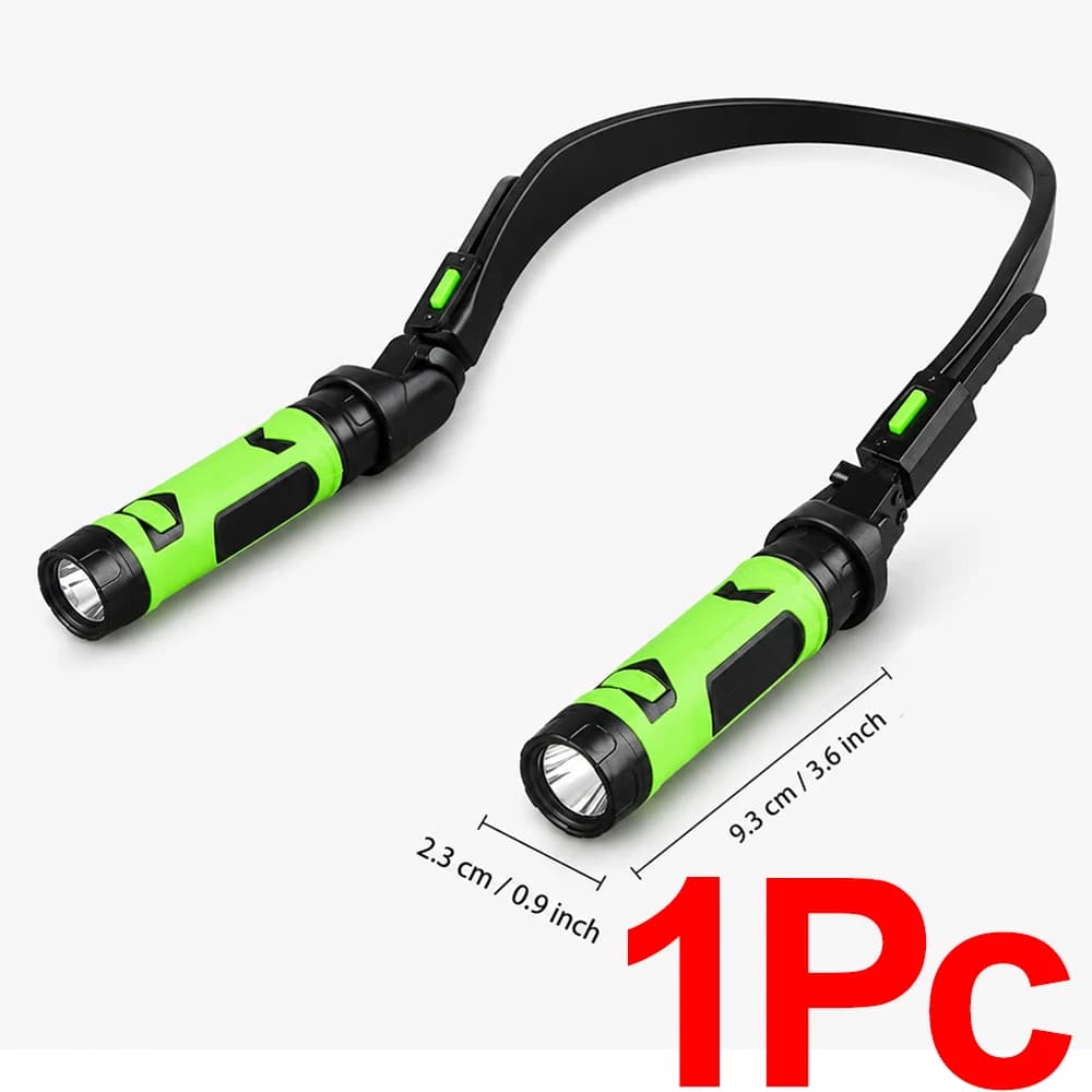 Lampe de lecture portable pour le cou, lampe LED mains libres, légère, détachable, rechargeable par