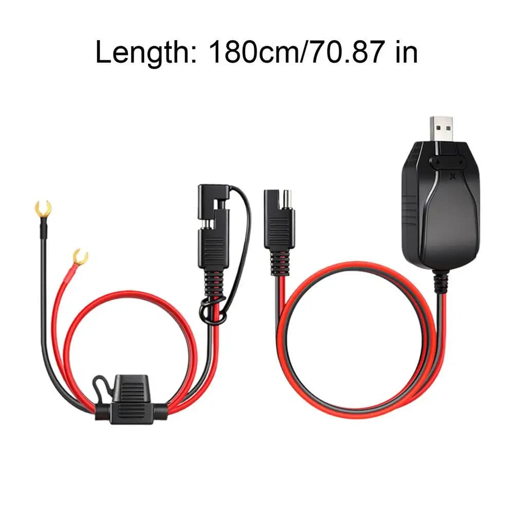 Chargeur de batterie moto 12V USB, mainteneur de charge pour batterie, idéal pour voiture, bateau, m