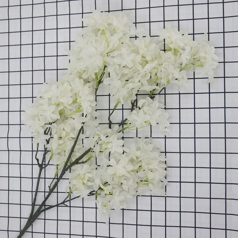 Fleur lilas artificielle 100cm, 100 pièces, longue tige en soie, fleur de cerisier pour la maison, l