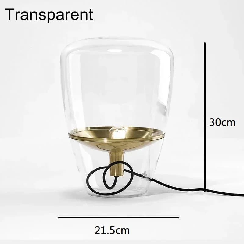 Lampe de table en verre de designer tchèque, lampe créative unique de style moderne du milieu du siè