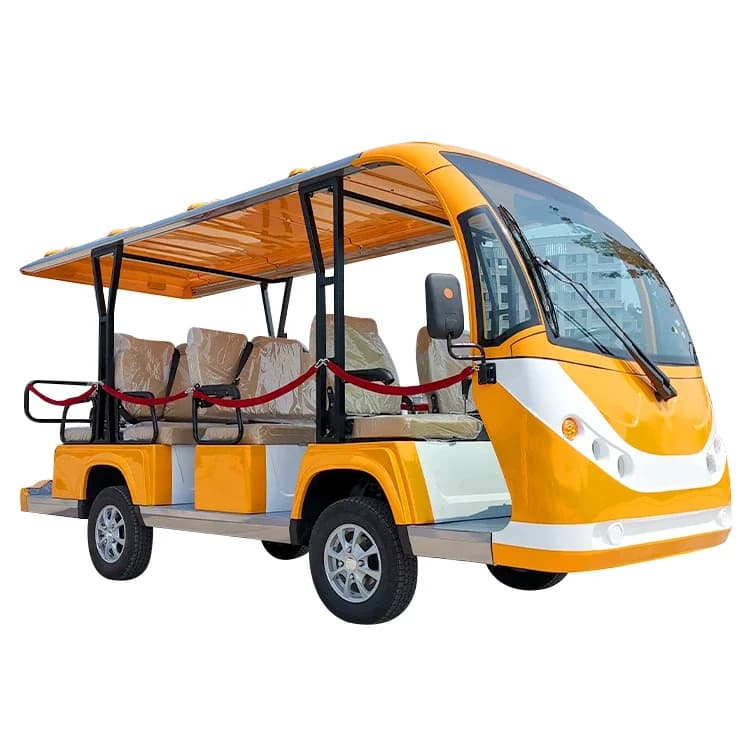 Chariot de golf électrique d'occasion, moteur à courant alternatif de luxe, 11 places, bus de visite