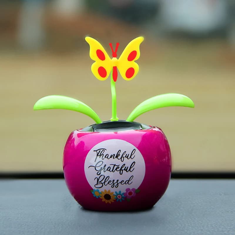 Ornements de voiture de fleur solaire d'oscillation automatique solaire