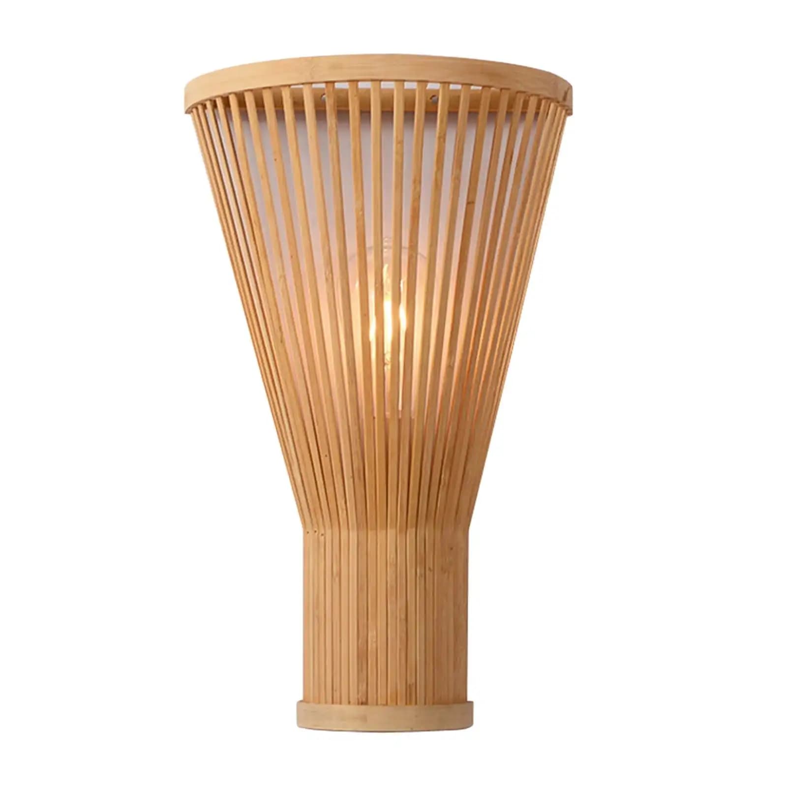 Applique murale tissée en bambou faite à la main, décoration d'intérieur, luminaires LED E26/E27, no
