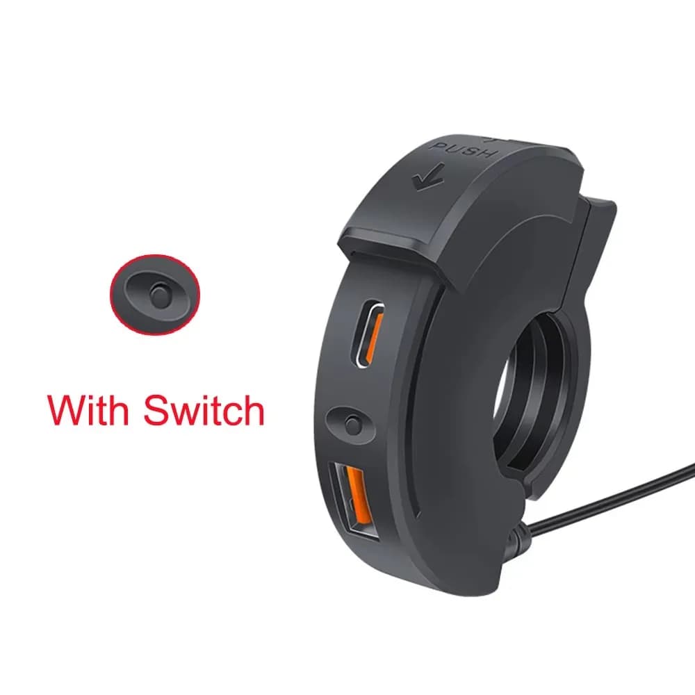 QC3.0 Moto USB chargeur rapide 30W Type C Port prise étanche guidon support de montage chargeur de t