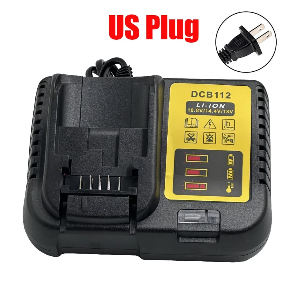 Chargeur de batterie DCB112 pour Dewalt 10.8V 12V 14.4V 18V 20V DCB206 DCB205 DCB204 DCB203 DCB120,D