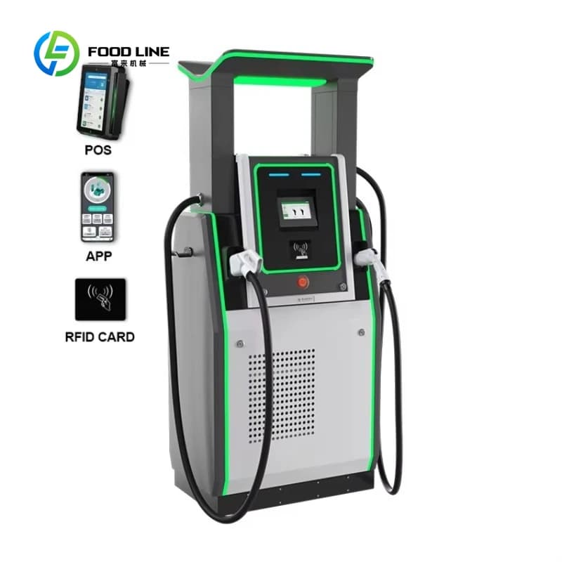 Borne de recharge pour véhicules électriques personnalisée à quatre connecteurs, 60 kW, Chademo CCS