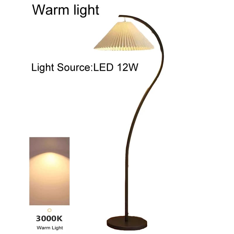 Lampe sur pied style crème pour salon, chambre, bureau – Lumière d'ambiance moderne et minimaliste p