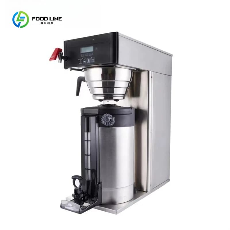 Machine à café programmable 220V personnalisée en acier inoxydable, cafetière à filtre manuelle et é
