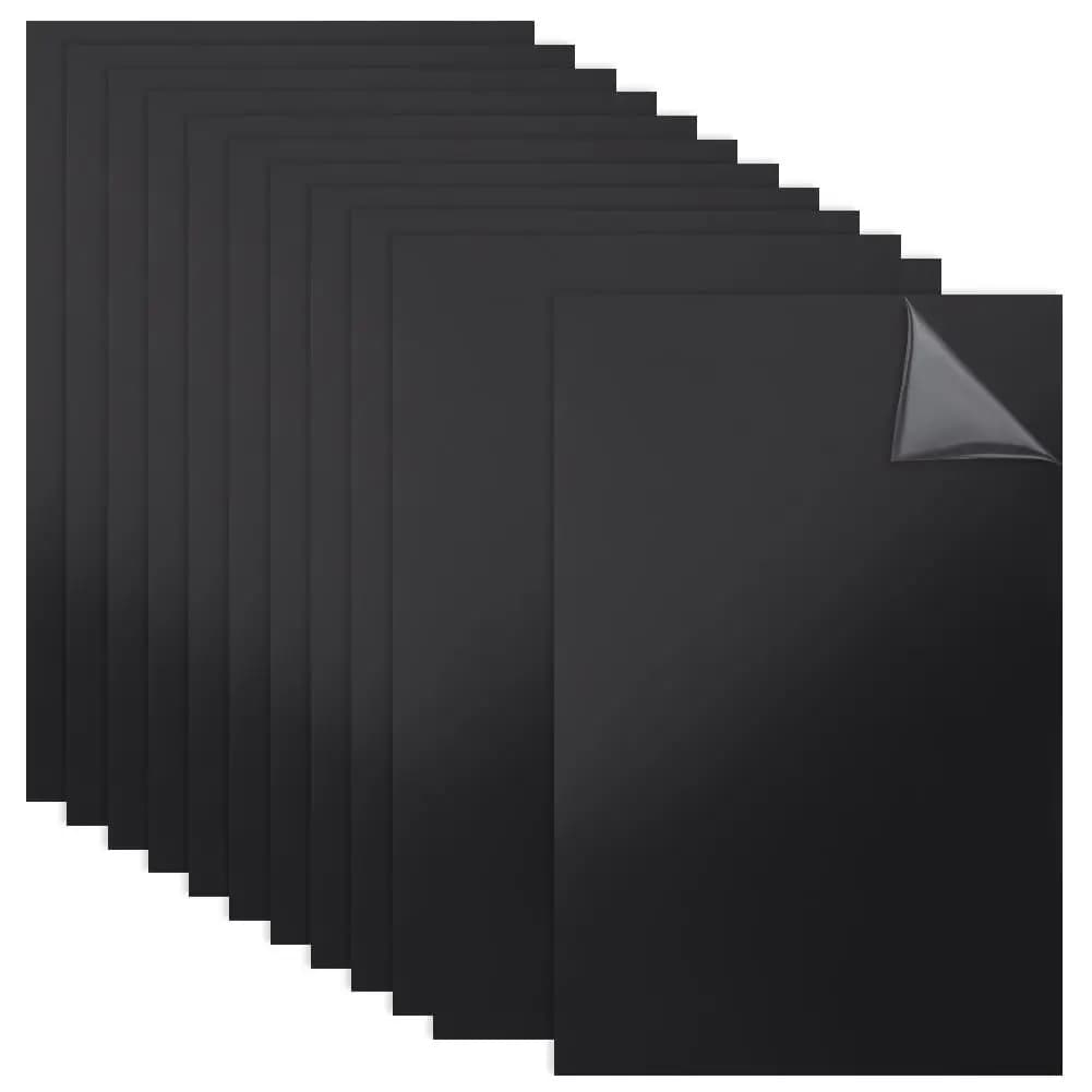12 feuilles de plastique ABS noir, panneau en plastique ABS de 5.9x3.9 pouces, feuille de plastique