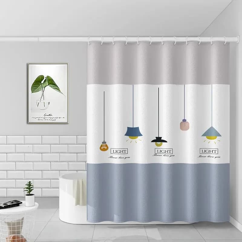 Rideaux de douche 180 cm rideau de salle de bain hydrofuge dessin animé imprimé Simple avec crochets