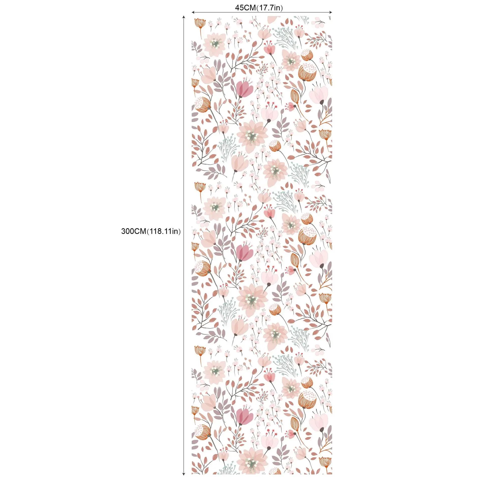 Panneaux muraux de jardin pour chambre d'enfant, papier peint Floral aquarelle à décoller et à colle