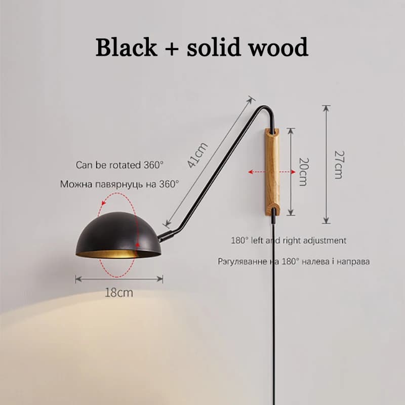 Lustre mural LED Simplicity Memphis à bras rotatif et réglable, design artistique et créatif, pour c