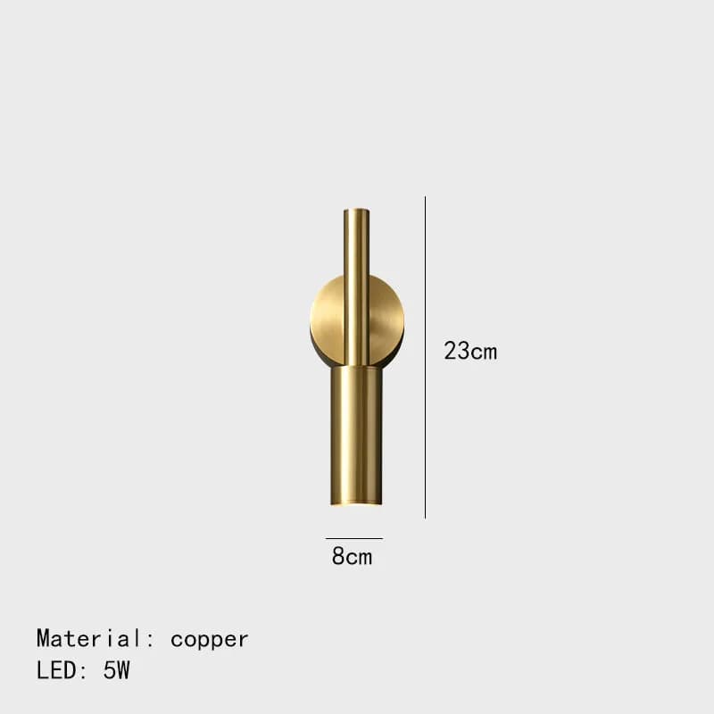 Applique murale LED en laiton, 3 couleurs, variateur de température, rotative, pour salon, chambre à